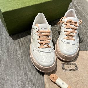 GGEmbossed Leather LowTop Sneakers - New with tags